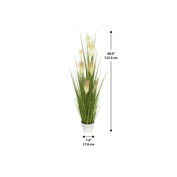 Algreen Artificial Reed Grass 48-in w/ Plastic Planter