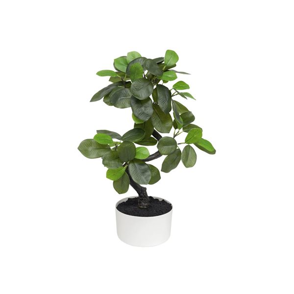 Algreen Artificial Snake Shape Ficus 18-in w/ Plastic Planter