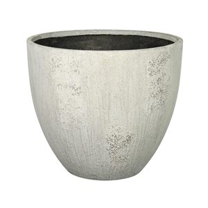 LH Home Small Antique White Uxmal Pot