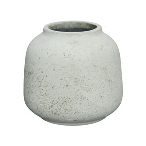 LH Home Small Antique White Taxco Vase