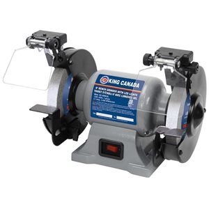 King Canada 6-in Bench Grinder with LED Lights