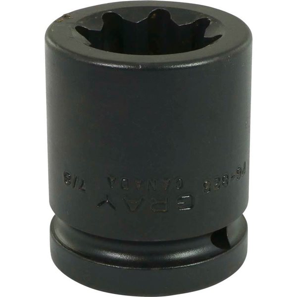 Gray Tools 7/8 X 3/4-in Drive 8 Point Regular Length Impact Socket