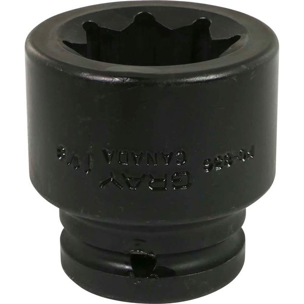 Gray Tools 1-1/8 X 3/4-in Drive 8 Point Regular Length Impact Socket