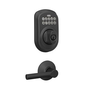 Schlage Plymouth/Broadway Keypad Combo, Matte Black