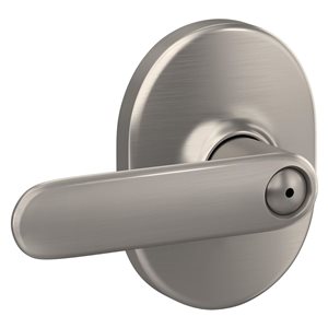 Schlage F Series Davlin Bed/Bath Privacy Door Lock Handle Lever with Remsen Trim Rated AAA - Satin Nickel