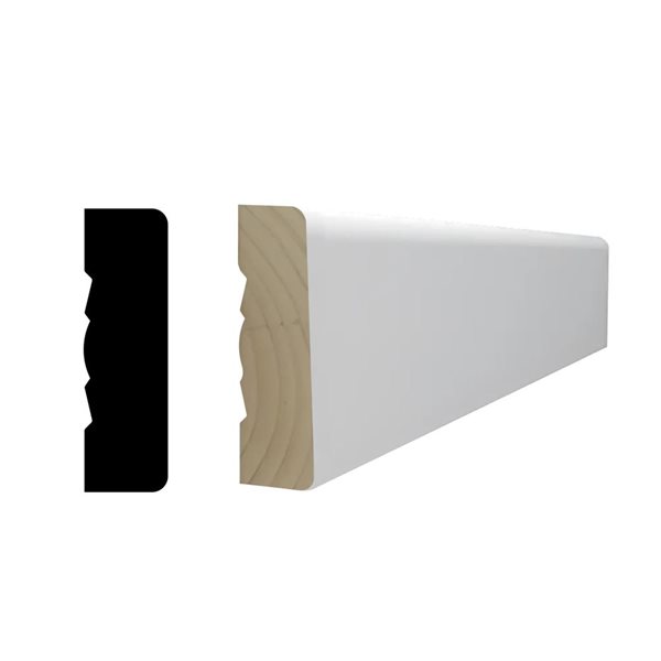 RESO 5-Pc 11/16 D x 2 1/4 W x 85-in L Primed Finger-Jointed Pine Casing Moulding - 35 ft
