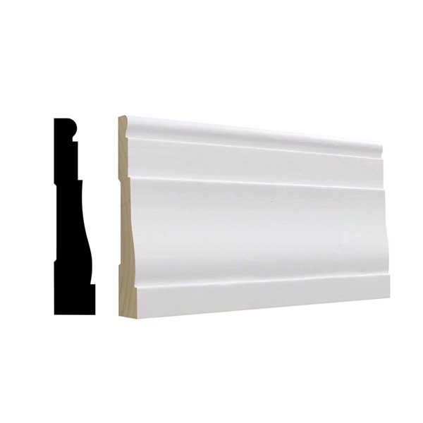 RESO 3-Pc 11/16 D x 3 1/4 W x 99-in L Primed Finger-Jointed Pine Casing Moulding - 27 ft