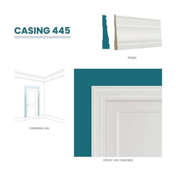 RESO 10-Pc 11/16 D x 3 1/4 W x 99-in L Primed Finger-Jointed Pine Casing Moulding - 80 ft