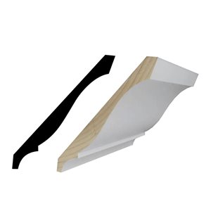 RESO 20-Pc 9/16 D x 5 1/4 W x 96-in L Primed Finger-Jointed Pine Crown Moulding - 160 ft