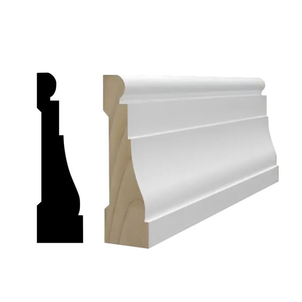 RESO 5-Pc 11/16 D x 2 1/4 W x 85-in L Primed Finger-Jointed Pine Casing Moulding - 35 ft