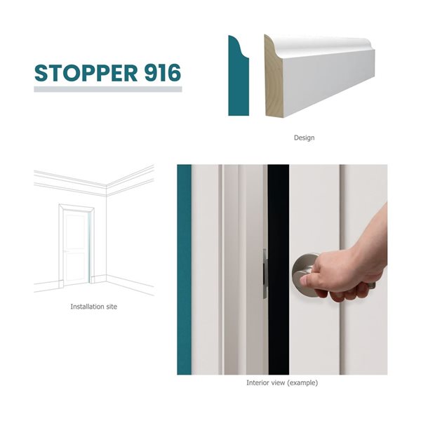 RESO 10-Pc 3/8 D x 1 3/8 W x 85-in L Primed Finger-Jointed Pine Door Stop Moulding - 50 ft