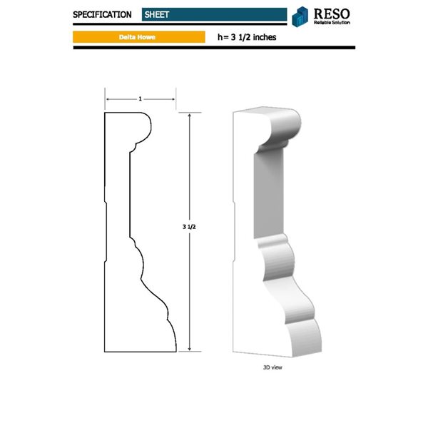 RESO 20-Pc 1 D x 3 1/4 W x 99-in L Primed Finger-Jointed Pine Casing Moulding - 160 ft