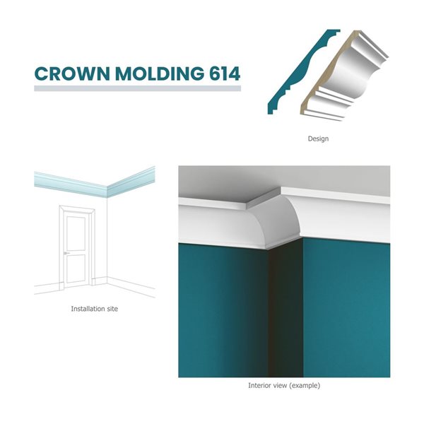 RESO 10-Pc 9/16 D x 5 1/4 W x 96-in L Primed Finger-Jointed Pine Crown Moulding - 80 ft