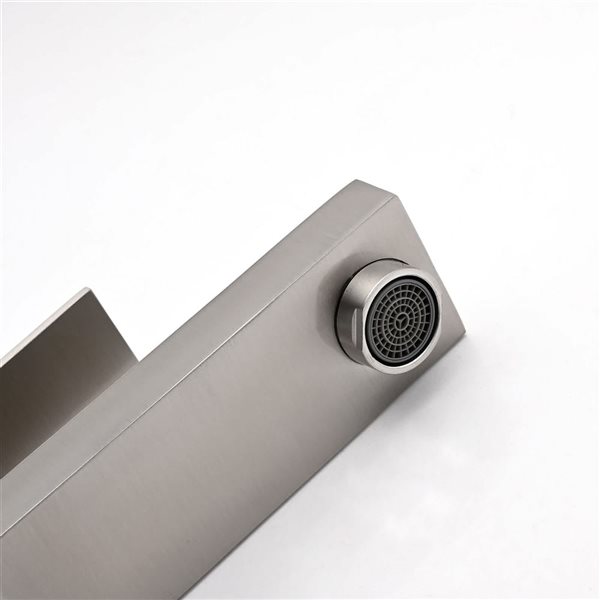 Dornberg Brushed Nickel Single Handle Deck-Mount Single Hole Bathroom Faucet w/ Deckplate and Drain Assembly