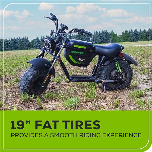 Greenworks STEALTH 19-in Wheels 80V Electric Mini-Bike