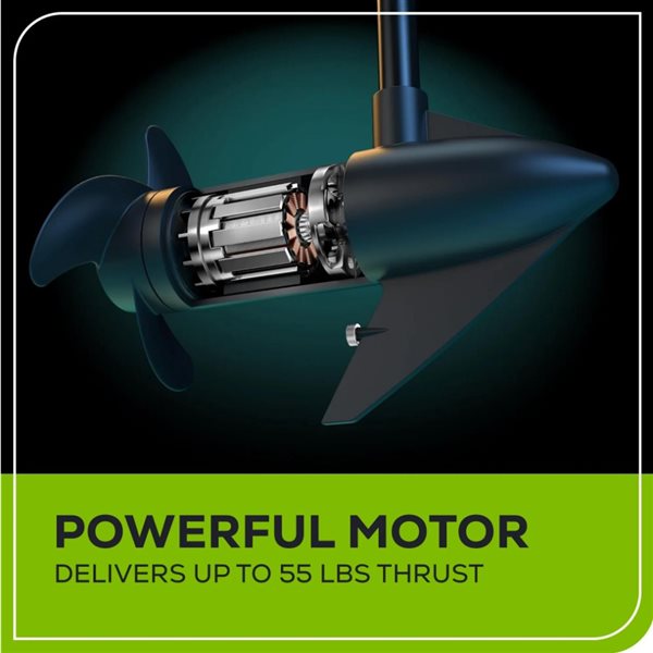 Greenworks Electric 12V 55-lb Transom Mount Trolling Motor