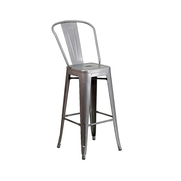 Tabouret Haut Tolix Style Industriel – Acier Noir – Elegantia – Neuf