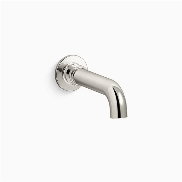 KOHLER Castia Studio McGee Polished Nickel Wall-Mount Non-Diverter Bathtub Spout