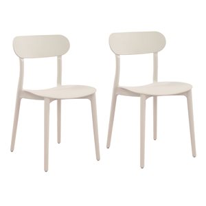 Ensemble de 2 chaises de patio empilables Plus de Patio Flare crème