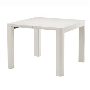 Table de patio carrée Plus de Patio Flare 40 po l. crème pour l'extérieur