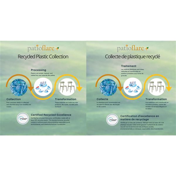 Patioflare Stacking Chair Set, 2 PK, Green