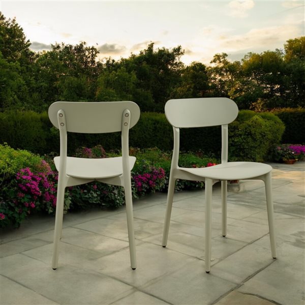 Patioflare Stacking Chair Set, 2 PK, Green