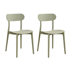 Ensemble de 2 chaises de patio empilables Plus de Patio Flare grises