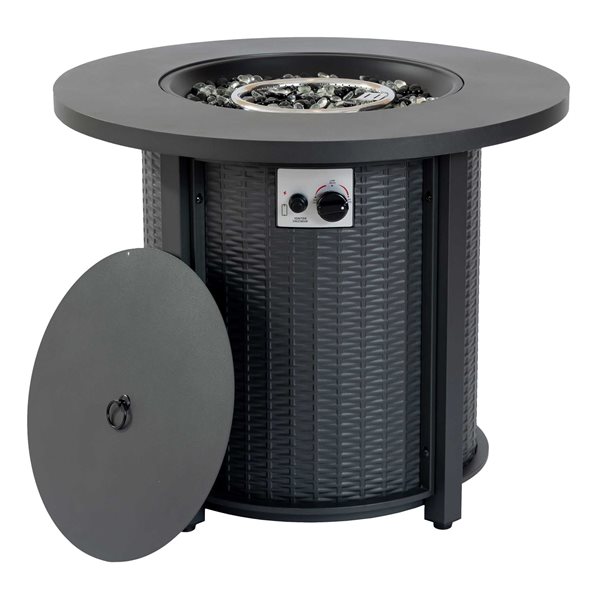 Paramount Eclipse Steel Fire Pit Table, 30IN