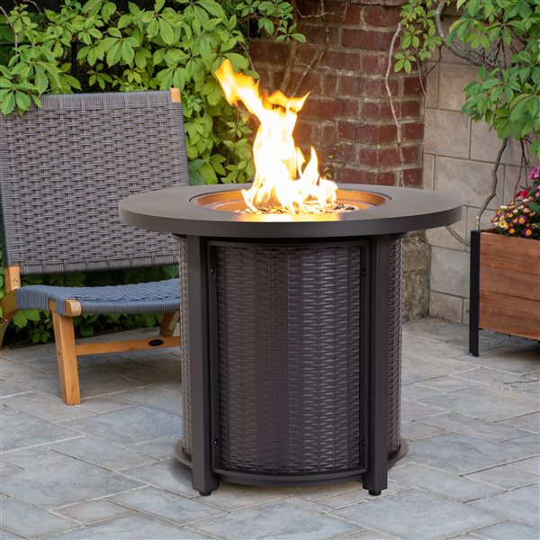 Paramount Eclipse Steel Fire Pit Table, 30IN