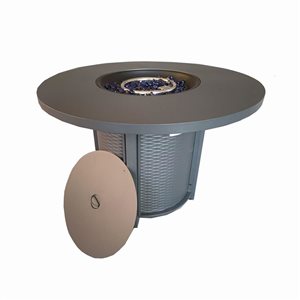 Table-foyer en acier Eclipse Paramount 30 po l. 40000 BTU noire au propane