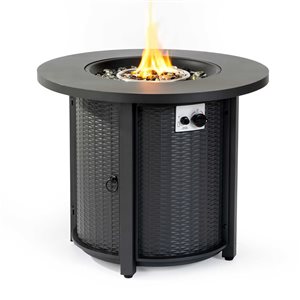 Paramount Eclipse 30-in 40,000 BTU Black Liquid Propane Steel Fire Pit Table