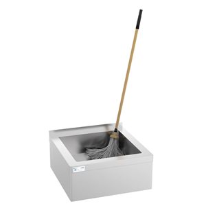 Koolmore 24 L x 24 W x 13-in H Stainless Steel Floor Mount Commercial Mop Sink