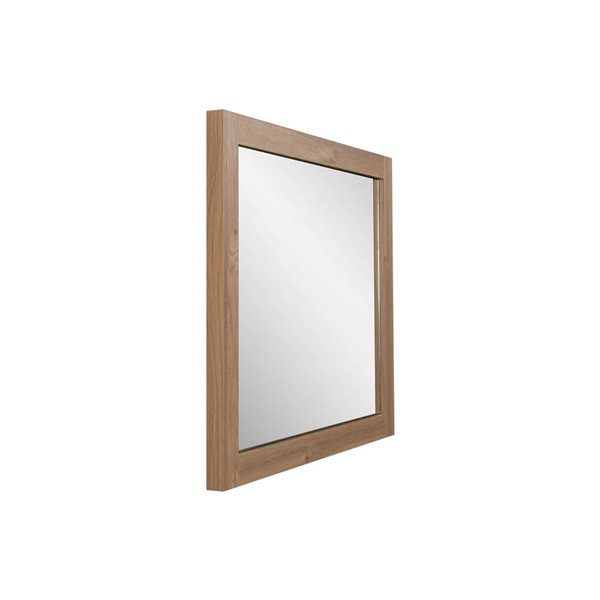 Miroir rectangulaire Almere GEF 36 po l. avec cadre en chêne brun