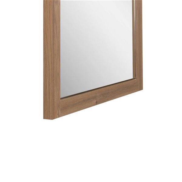 Miroir rectangulaire Almere GEF 36 po l. avec cadre en chêne brun