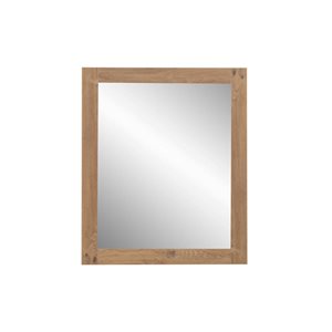 Miroir rectangulaire Almere GEF 24 po l. avec cadre en chêne brun