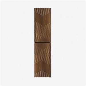 GEF Rowan 16 W x 12 D x 67-in H Walnut Wall-Mount Linen Cabinet