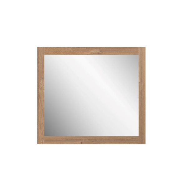 GEF Almere 30-in W Brown Oak Rectangular Bathroom Mirror