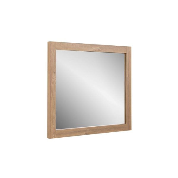 GEF Almere 30-in W Brown Oak Rectangular Bathroom Mirror