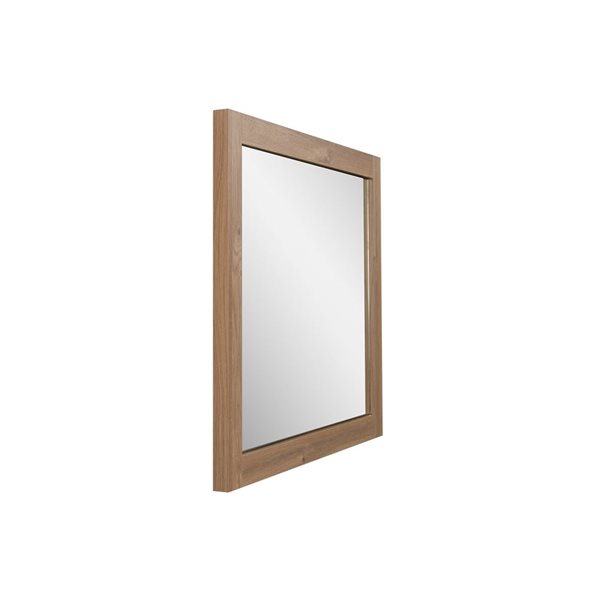 GEF Almere 30-in W Brown Oak Rectangular Bathroom Mirror