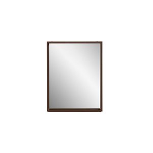 Miroir rectangulaire Ember GEF 24 po l. avec cadre en noyer brun