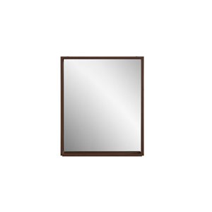 Miroir rectangulaire Ember GEF 30 po l. avec cadre en noyer brun