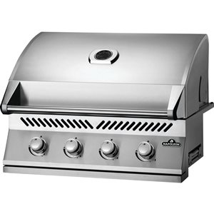 Barbecue au gaz intégré Série 500 de Napoleon à 4 brûleurs au gaz propane en acier inoxydable