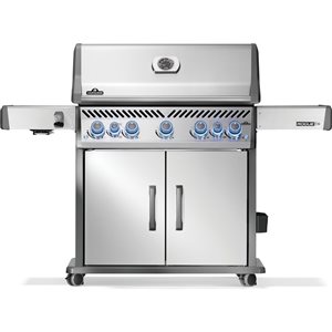 Barbecue à 5 brûleurs Rogue PRO-S 625 Napoleon  au gaz naturel, acier inoxydable, brûleurs latéral et arrière infrarouges