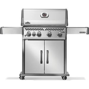 Barbecue à 4 brûleurs Rogue 525 de Napoleon au gaz naturel, acier inoxydable avec brûleur latéral de cuisinière