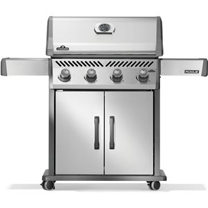 Barbecue à 4 brûleurs Rogue 525 de Napoleon au propane, acier inoxydable avec grilles de cuisson en fonte