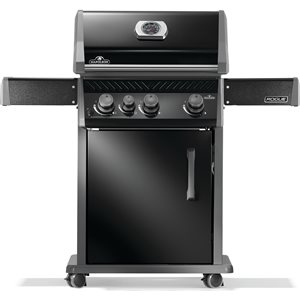 Barbecue à 3 brûleurs Rogue 425 de Napoleon au propane, noir, grilles de cuisson en fonte et brûleur latéral de cuisinière