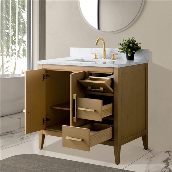Vanity Art 36-in W Single Sink Bathroom Vanity w/ Engineered