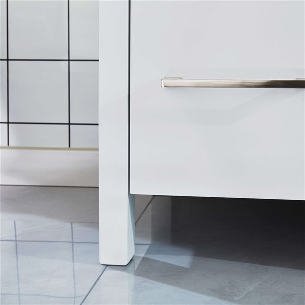 Vanity Art 30 W x 18 D x 36-in H White Single Sink Bathroom Vanity w/ White Ceramic Top and Mirror