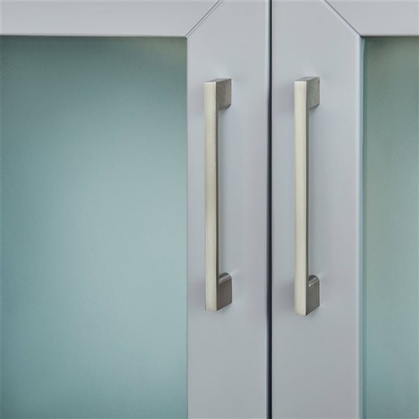 Vanity Art 84 W x 18 D x 36-in H Grey Double Sink Bathroom Vanity w/ White Ceramic Top and Mirrors