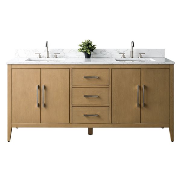 72 W X 22 D X 34-In H Brown Double Sink Bathroom Vanity W/ Engineered Marble And Brushed Nickel Handle, Brown/Red, Marble/Nickel